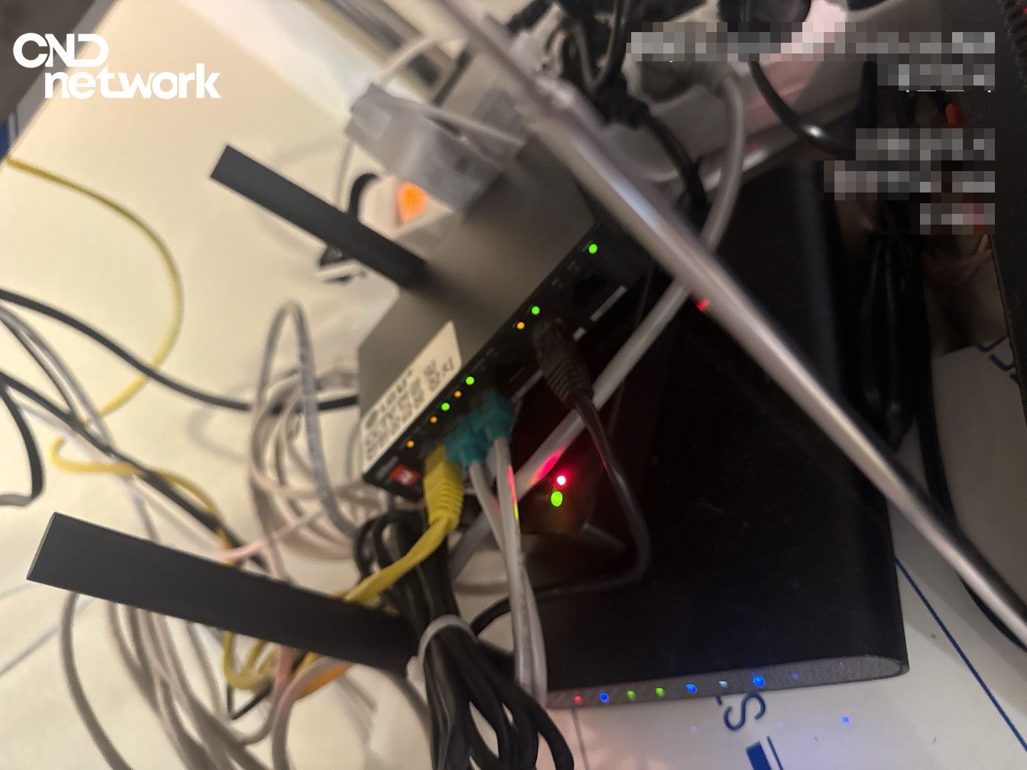 인천 서창동 음식점 CCTV PoE 스위치 NVR 네트워크 장비 설치 현장 씨앤디네트워크