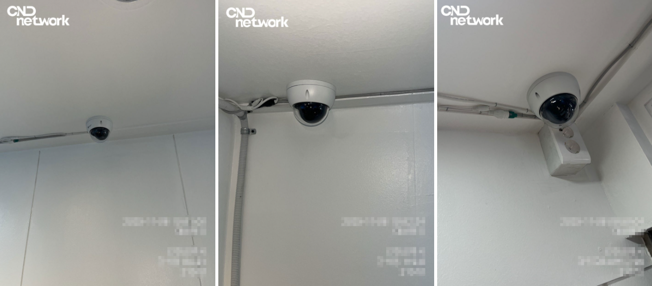 인천 간석동 무인빨래방 실내 돔카메라 CCTV 3각도 설치 완료 사진 - CND네트워크 무인매장 보안 시공