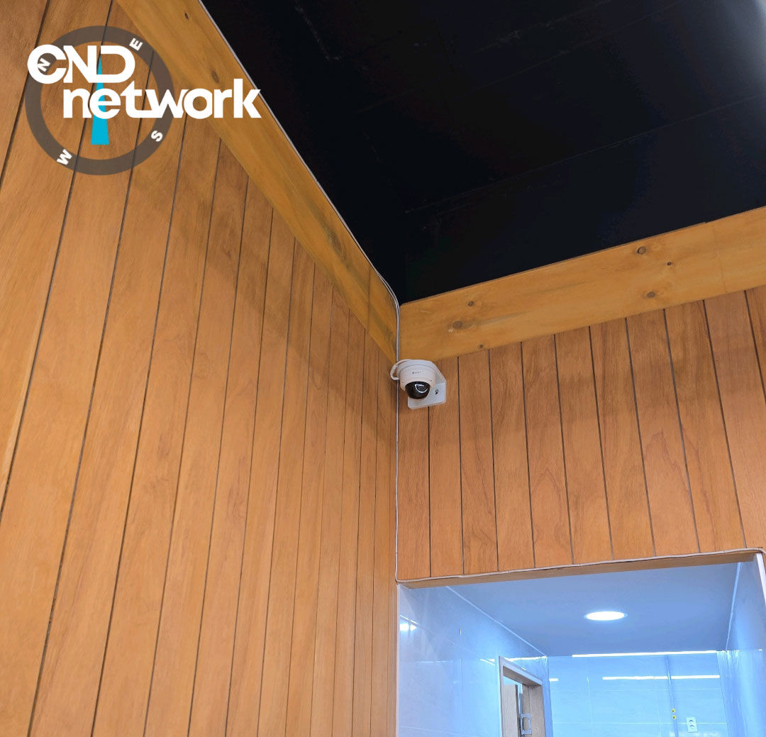 인천 만수동 음식점 실내 홀 나무 인테리어 벽 돔카메라 CCTV 설치 - CND네트워크 시공