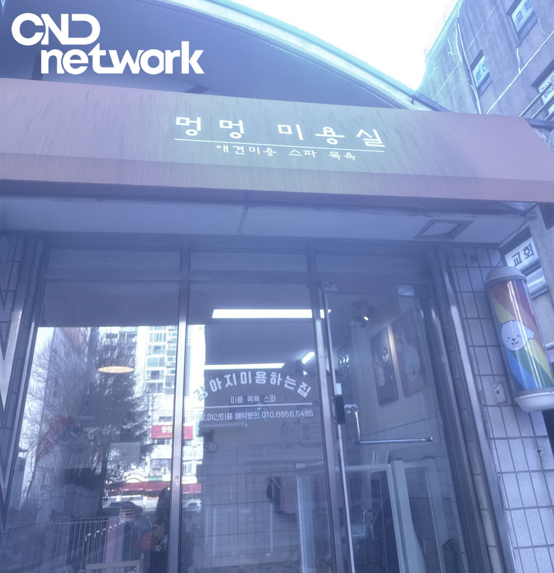 인천 송현동 멍멍미용실 외관 - 씨앤디네트워크 애견미용실 LG U+ 지능형 CCTV 설치 현장